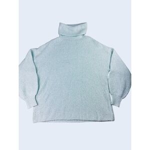 American Eagle Turquoise Turtleneck Sweater Size Small Soft Knit Cozy Teal